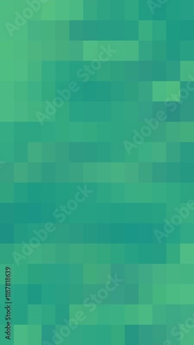 square green background with mosaic pattern, hd vertical video, digital rendering celebration 4K loop animation