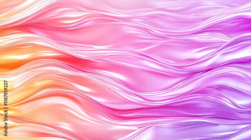 Obraz premium Abstract Pink Pastel Gradient with Holographic Texture