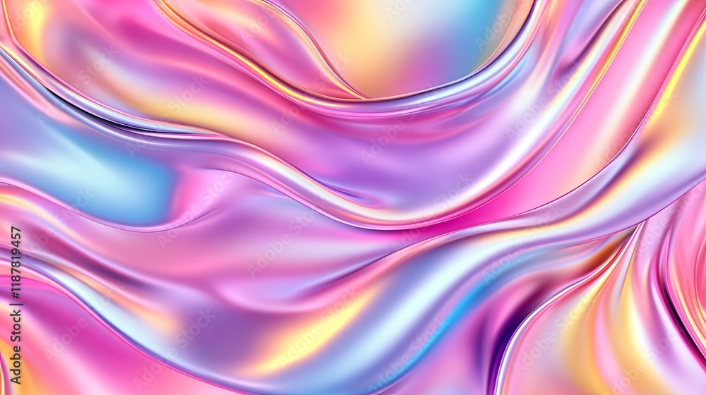 Fototapeta premium Holographic Abstract Pink Pastel Gradient Background