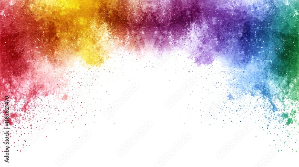 Abstract Rainbow Splatter Art Abstract Rainbow Splatter Art