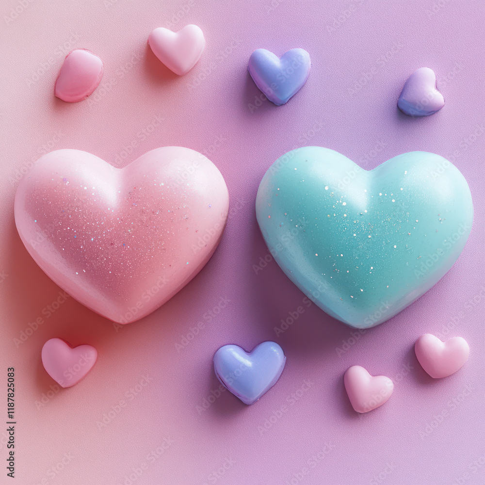 Obraz premium heart shaped candies
