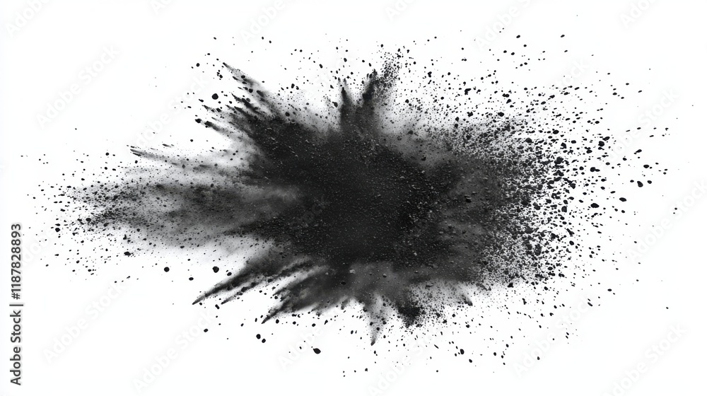 Black Powder Explosion Abstract Design Black Powder Explosion Abstract Design