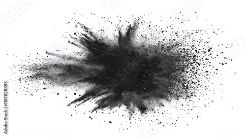 Black Powder Explosion Abstract Design