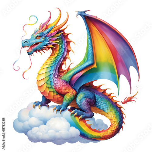 Celestial Spectrum: The Radiant Rainbow Dragon