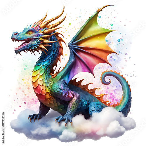 Spectral Roar: The Rainbow Dragon