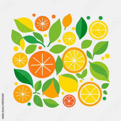 seamless pattern with oranges