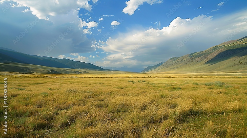 Fototapeta premium Immerse in the Grandeur: Grassland Natural Background Pictures