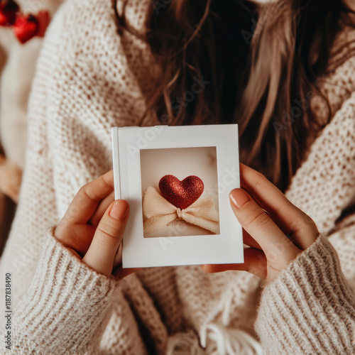 person holding a heart