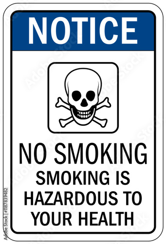 No smoking sign smoking is hazardous to your health