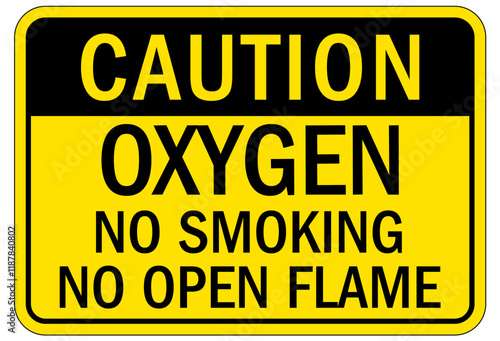 No smoking sign oxygen