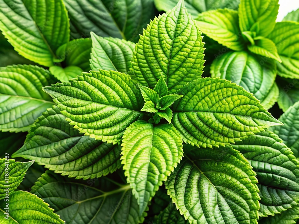 Lush Green Leaves Isolated on White Background - Stock Photo Lush Green Leaves Isolated on White Background - Stock Photo