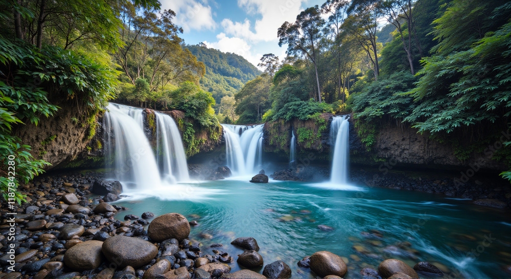 Obraz premium waterfall in the forest