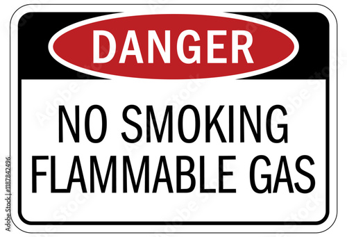 No smoking sign flammable gas
