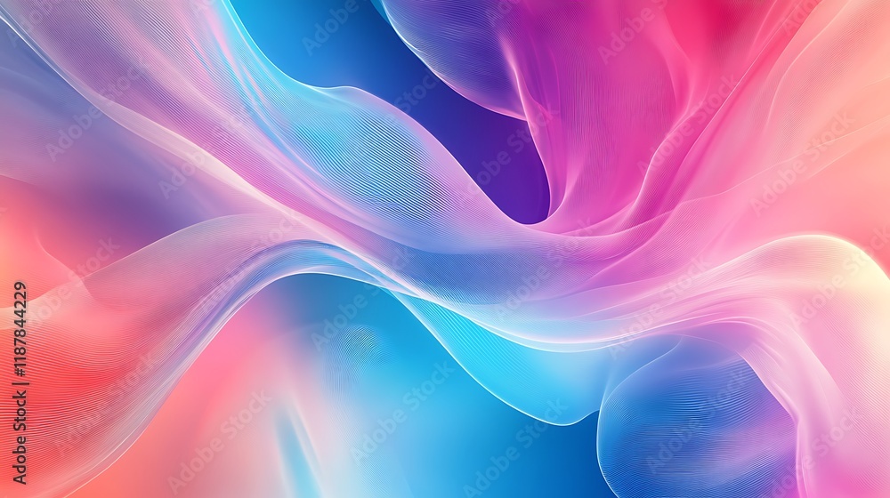 Abstract Colorful Waves Flowing Seamlessly Abstract Colorful Waves Flowing Seamlessly