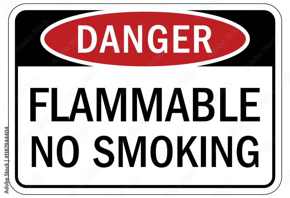 No smoking sign flammable No smoking sign flammable