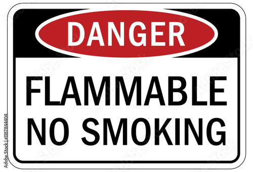 No smoking sign flammable