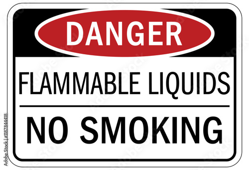 No smoking sign flammable liquids