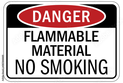 No smoking sign flammable material