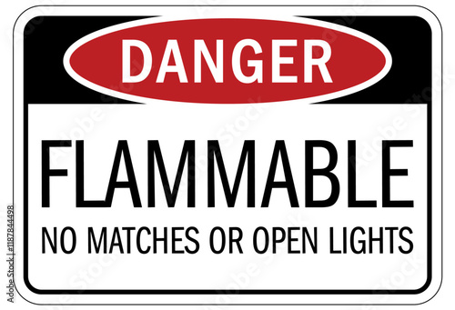 No smoking sign flammable