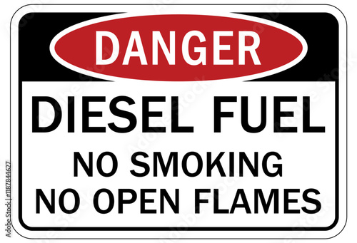No smoking sign diesel fuel no smoking no open flames