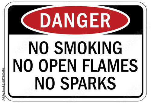 No smoking sign no smoking no open flames no sparks