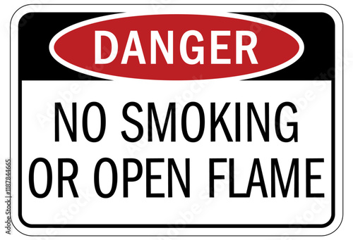 No smoking sign no smoking or open flame