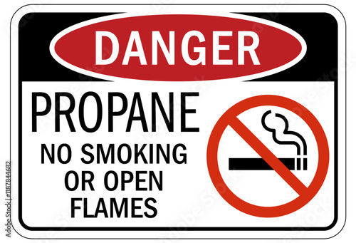No smoking sign propane. No smoking or open flames