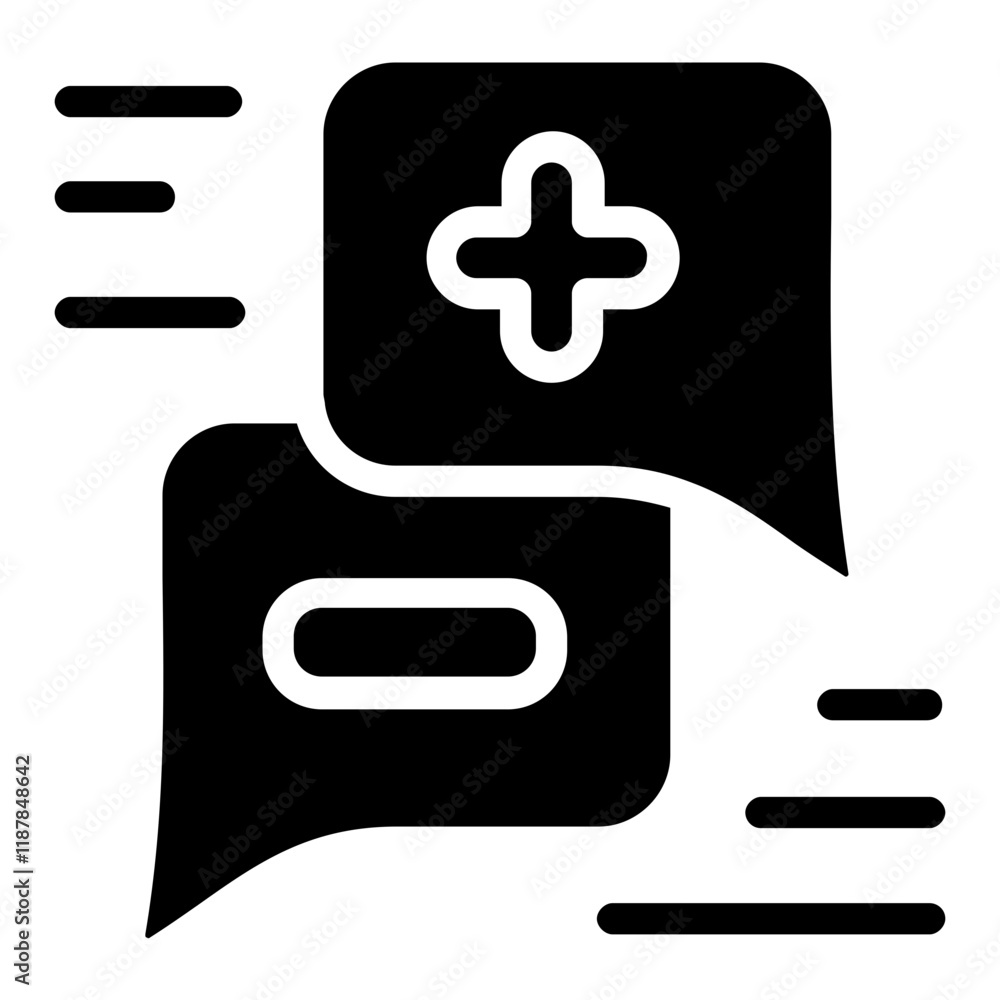 Fototapeta premium Controversial Solid Icon