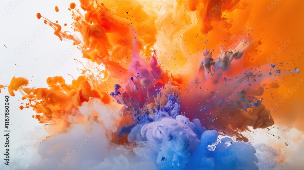 a dynamic explosion of colors and shapes bursting with energy and vitality, white space in the center of the page for text, vibrant and bold hues against a dynamic backdrop a dynamic explosion of colors and shapes bursting with energy and vitality, white space in the center of the page for text, vibrant and bold hues against a dynamic backdrop