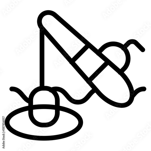 Fish Bait Line Icon