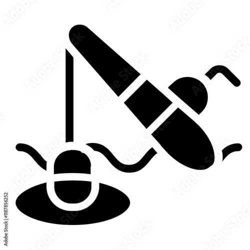 Fish Bait Solid Icon