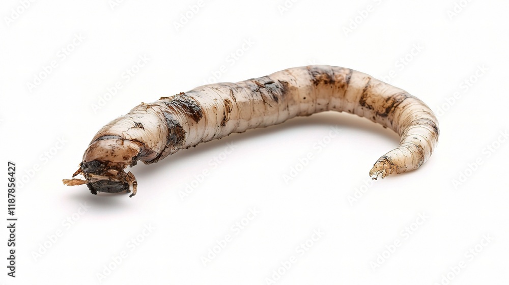 Isolated Earthworm on White Background for Educational Purposes Isolated Earthworm on White Background for Educational Purposes