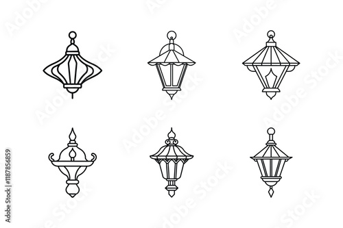  intricate fanous lamp vector illustration