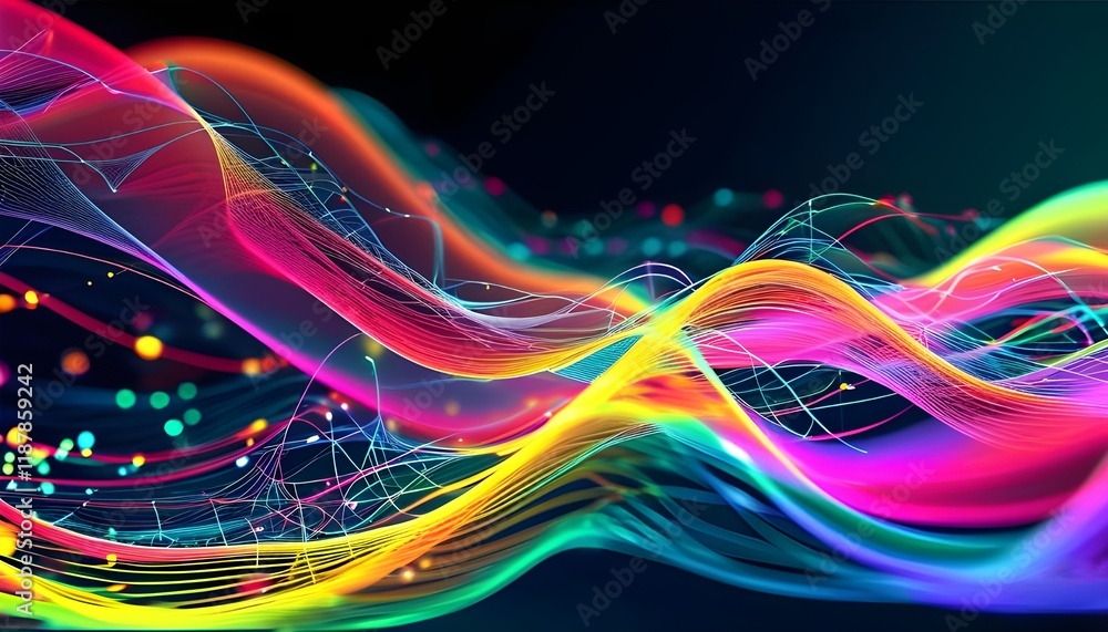 The image can be named Colorful Fractal Realms with Abstract Waves and Glowing Patterns The image can be named Colorful Fractal Realms with Abstract Waves and Glowing Patterns
