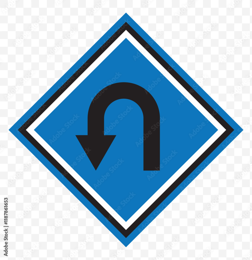 u turn arrow icon. Left U-turn ahead traffic sign road. U-Turn road sign. eps 10. u turn arrow icon. Left U-turn ahead traffic sign road. U-Turn road sign. eps 10.