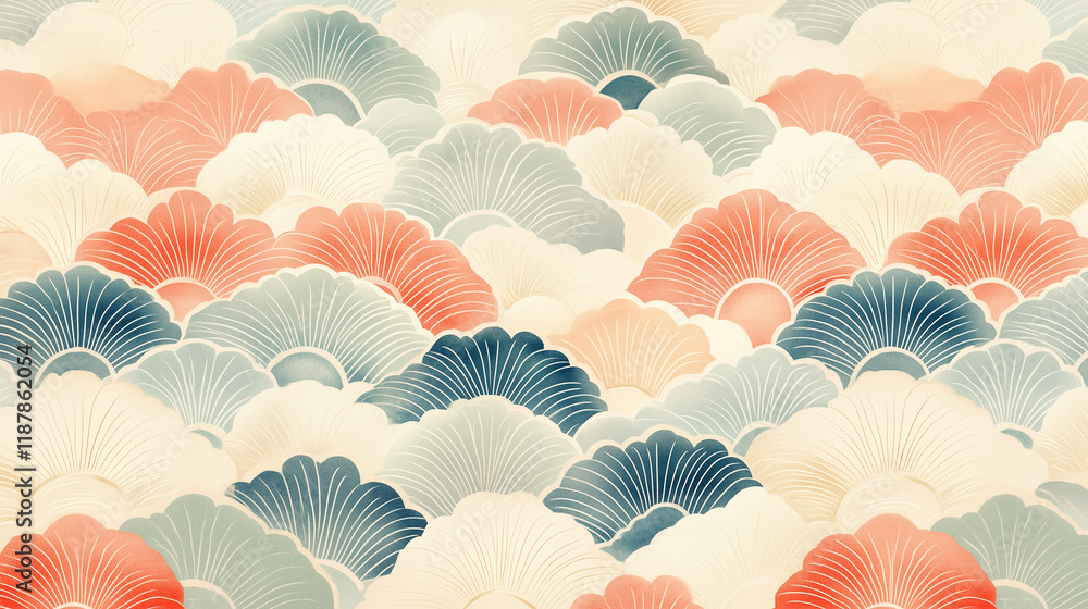 Obraz premium Japanese Illustration Backgrounds