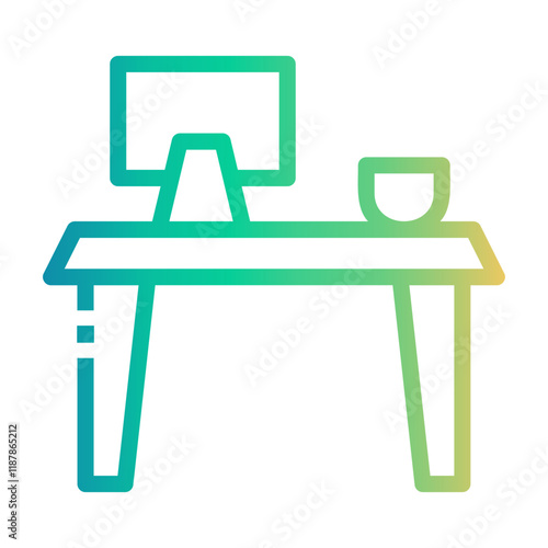table Line Gradient Icon