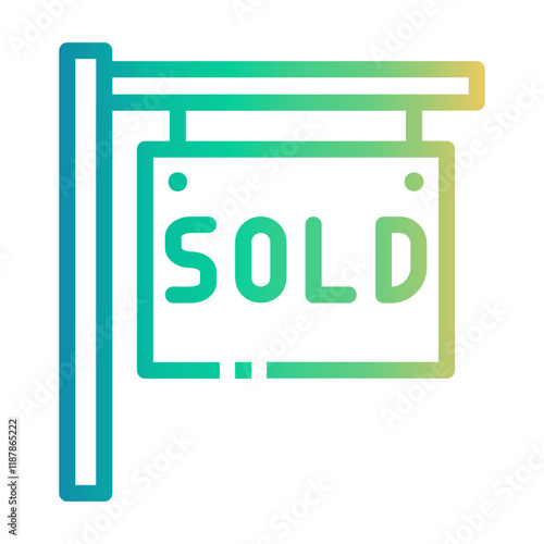 sold Line Gradient Icon