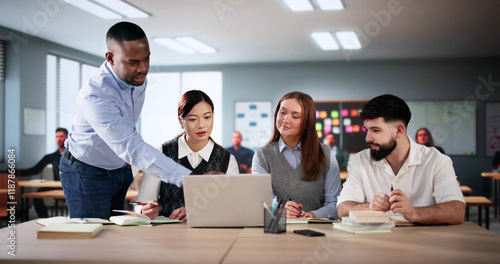 Wallpaper Mural People Studying Knowledge In Classroom Indoors Torontodigital.ca