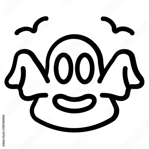 Horror Line Icon