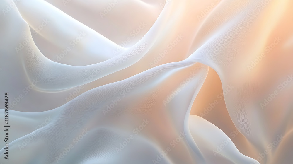 Obraz premium Abstract Draped Fabric Soft Light Hues