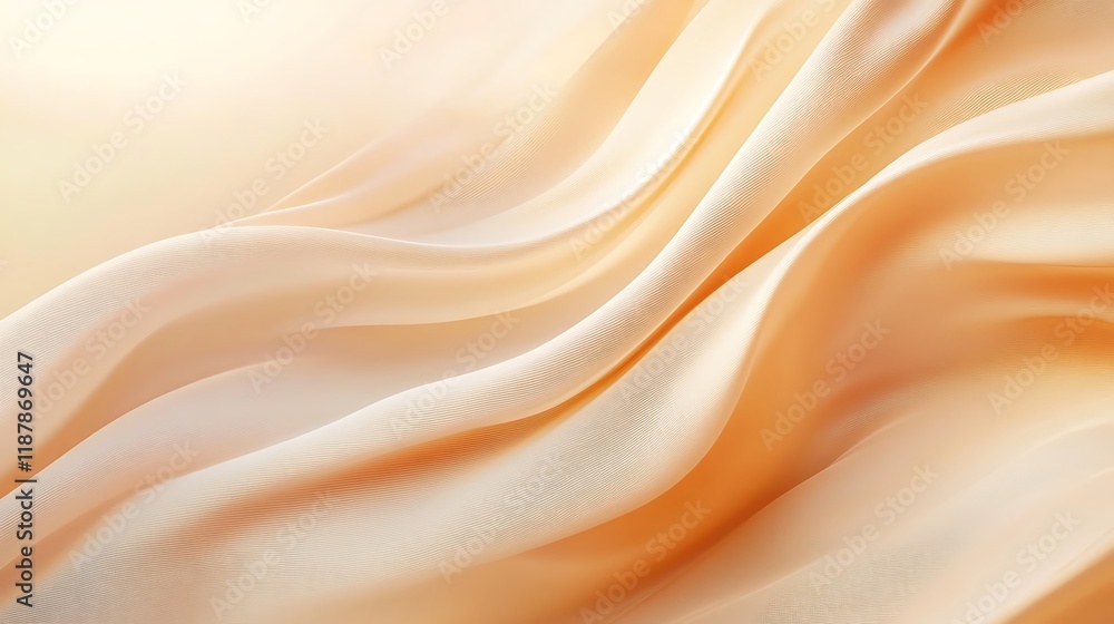 Elegant Draped Fabric Soft Peach Hues Texture Elegant Draped Fabric Soft Peach Hues Texture