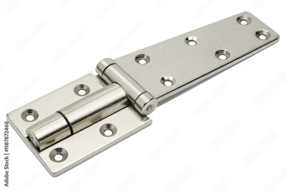 Stainless steel gate hinge isolated with transparent background Stainless steel gate hinge isolated with transparent background
