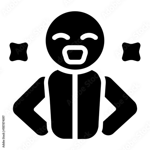 Confident Solid Icon