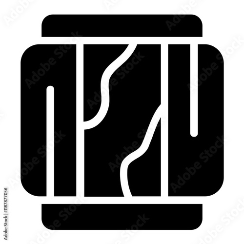 Wooden Plank Solid Icon