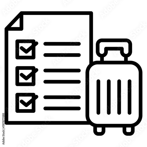 Packing List  Icon Element For Design