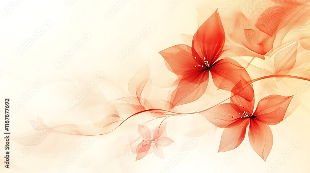 Abstract Orange Flowers Soft Background Design Abstract Orange Flowers Soft Background Design