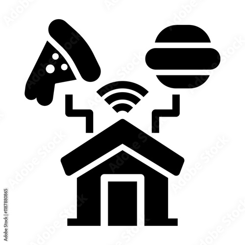 home food delivery Solid icon