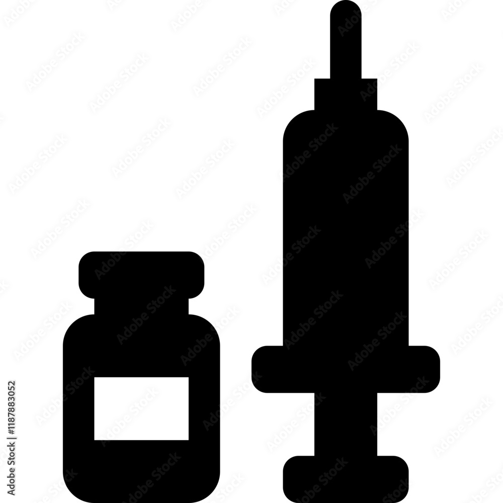 Obraz premium Injection Shot Icon Glyph