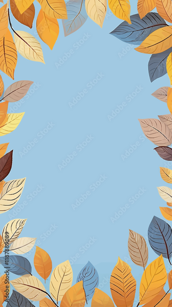 Fototapeta premium Vector foliage pattern frame